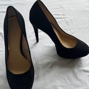 Jessica Simpson Black Suede Heels – Size 6.5